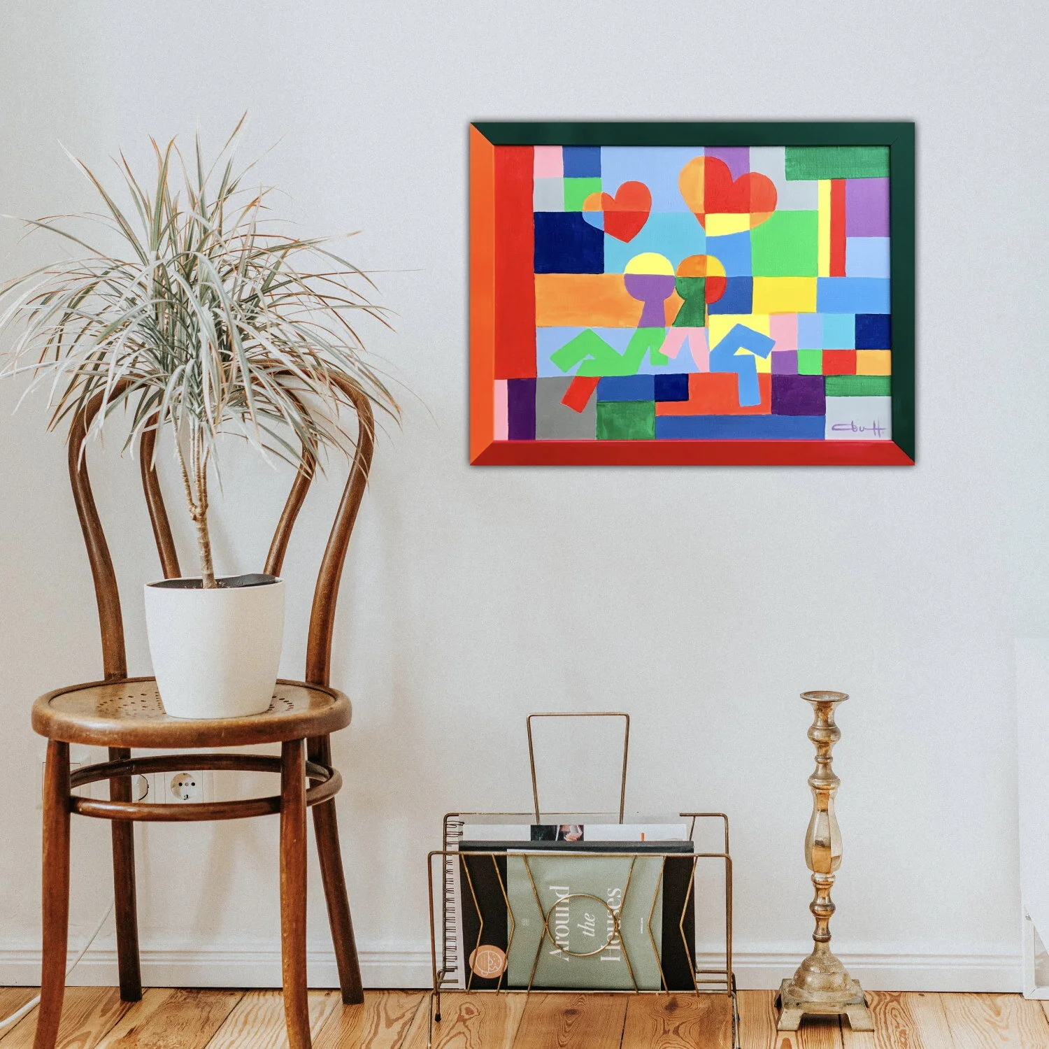 "LOVE MOSAIC 3" signed original painting