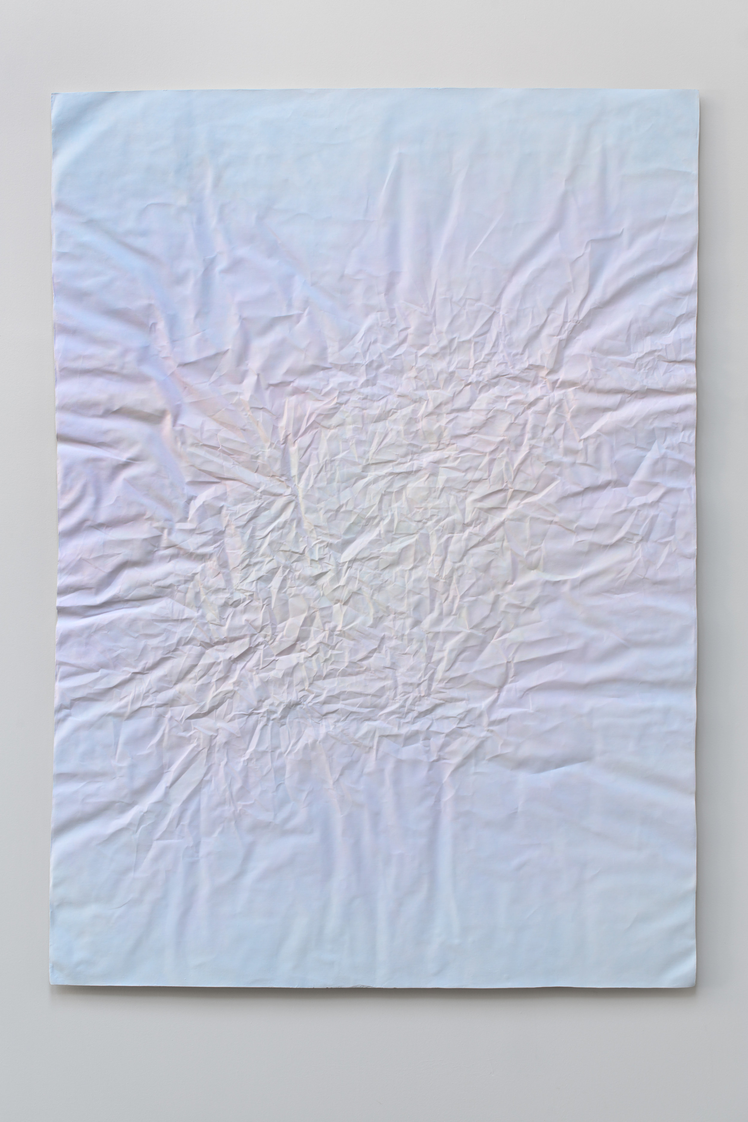  Jiří Matějů,  White Surface (First Meeting Place, Second Meeting Place) , 2015, mixed media and pigments on canvas, 220 x 160 cm 