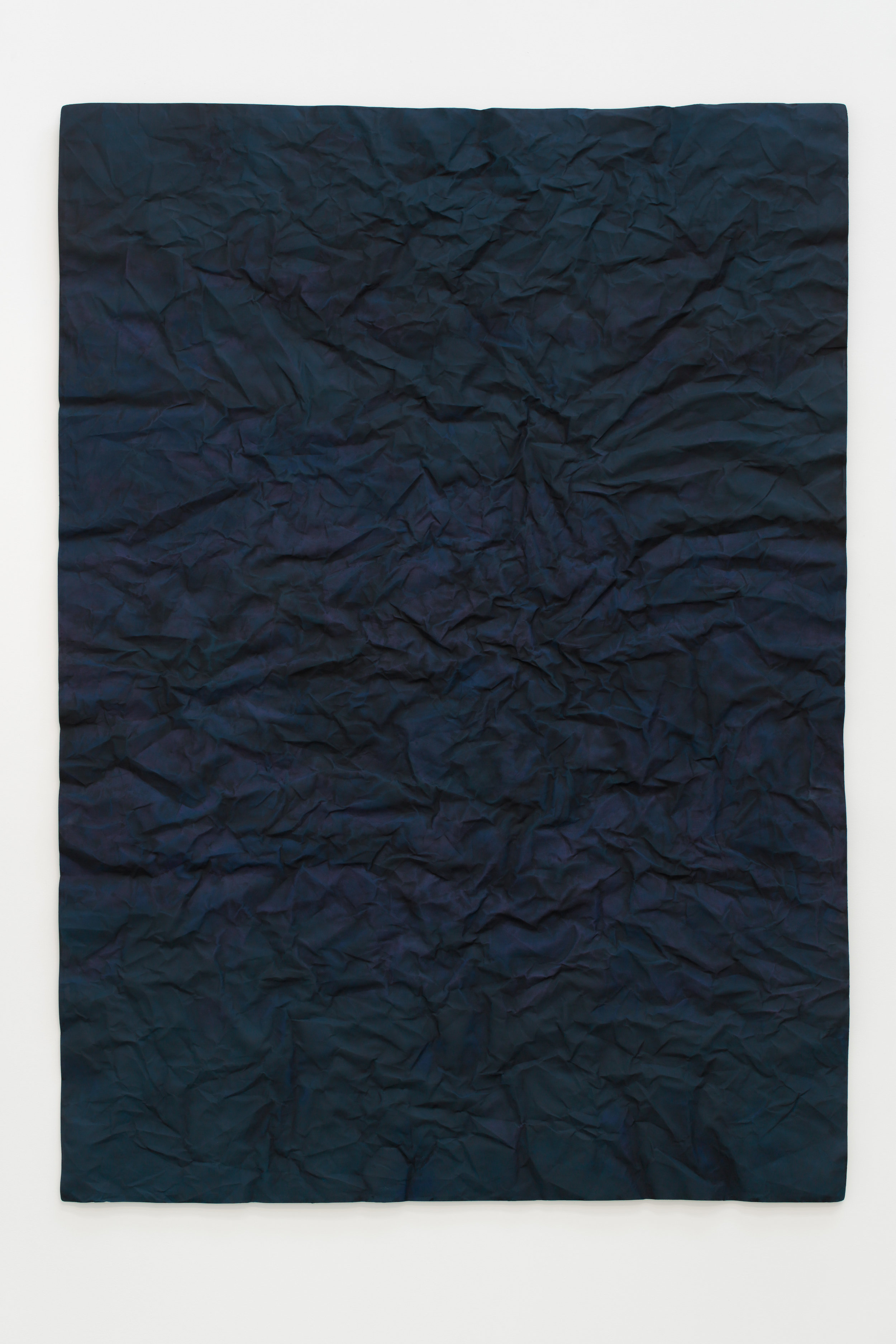  Jiří Matějů,  Black Surface (Third Meeting Place) , 2015, mixed media and pigments on canvas, 220 x 160 cm 