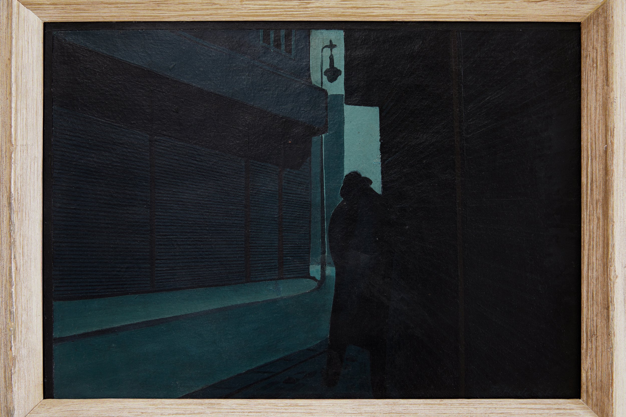 02_Mythropolis_František Hudeček,Night Walker,1943,oil on cardboard,22x30,5 cm.jpg