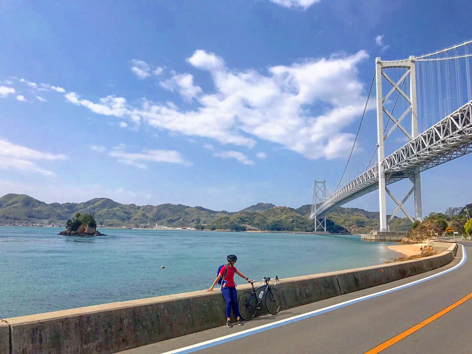 Along the Shimanami Kaido route in Japan.