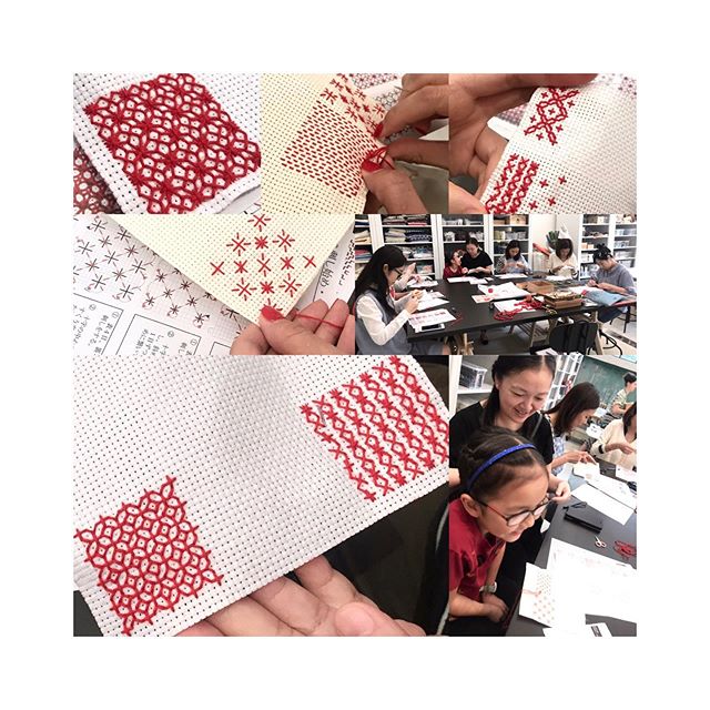 今次這個刺子繡班，同學們實在太利害了，竟然都向難度最高的挑戰！還有我們最年輕的八歳同學，超可愛，聰明伶俐，也學得很快。
特地從柴灣過來荃灣上課的同學們😭實在太感動了🙏🏻🙏🏻🙏🏻 @mill6chat 
#sashiko #embroidery #japaneseembroidery #workshop #fashionclinic