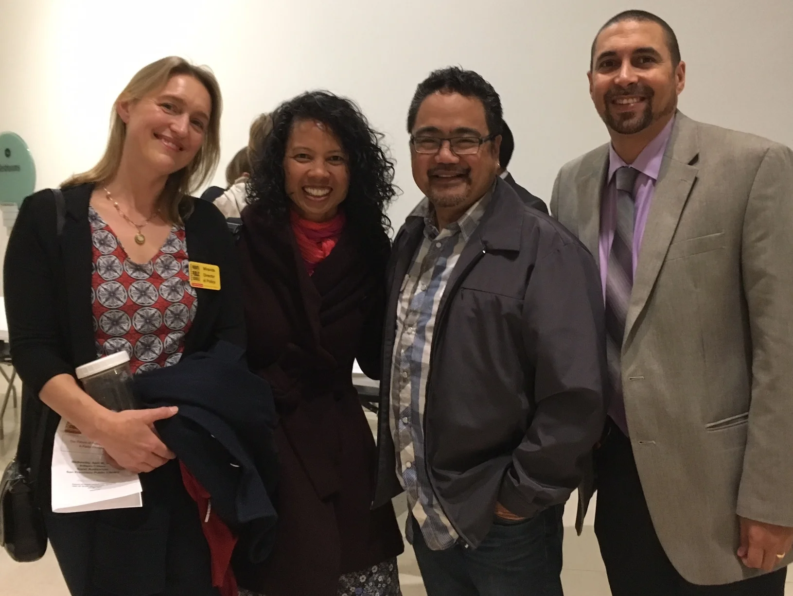 From left to right: PPS-SF Director of Policy, Miranda Martin with Board members Nancy Gnass, Bruce Reyes-Chow, and Darren Kawaii