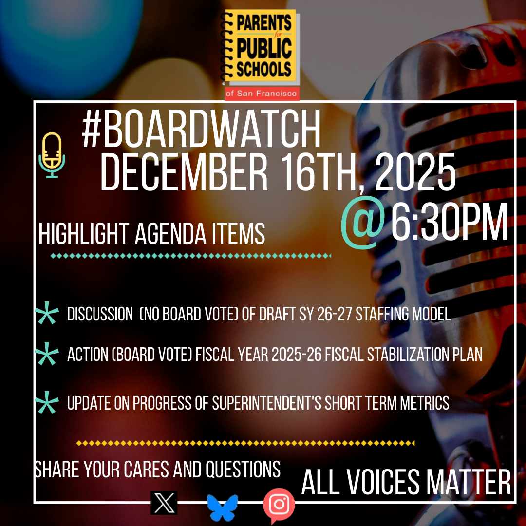 #BoardWatch SFUSD Board of Education General Meeting December 16th, 2025