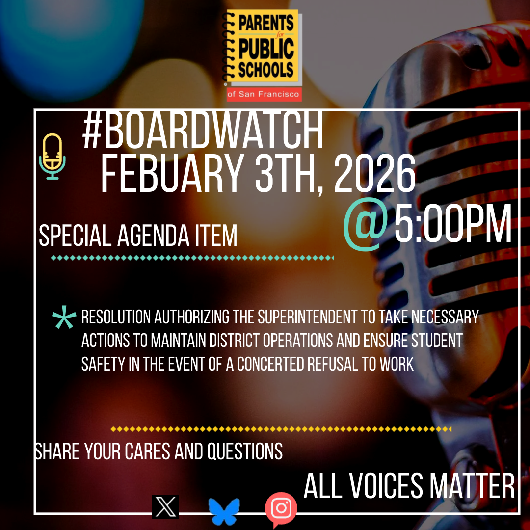 #BoardWatch  SFUSD Board of Education Special Meeting February 3rd, 2026 