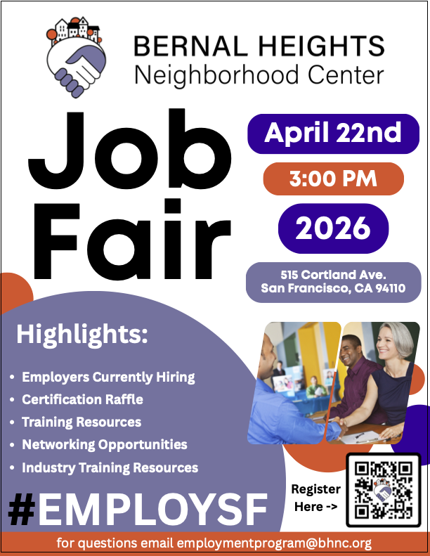 Bernal Heights Neighborhood Center Job Fair