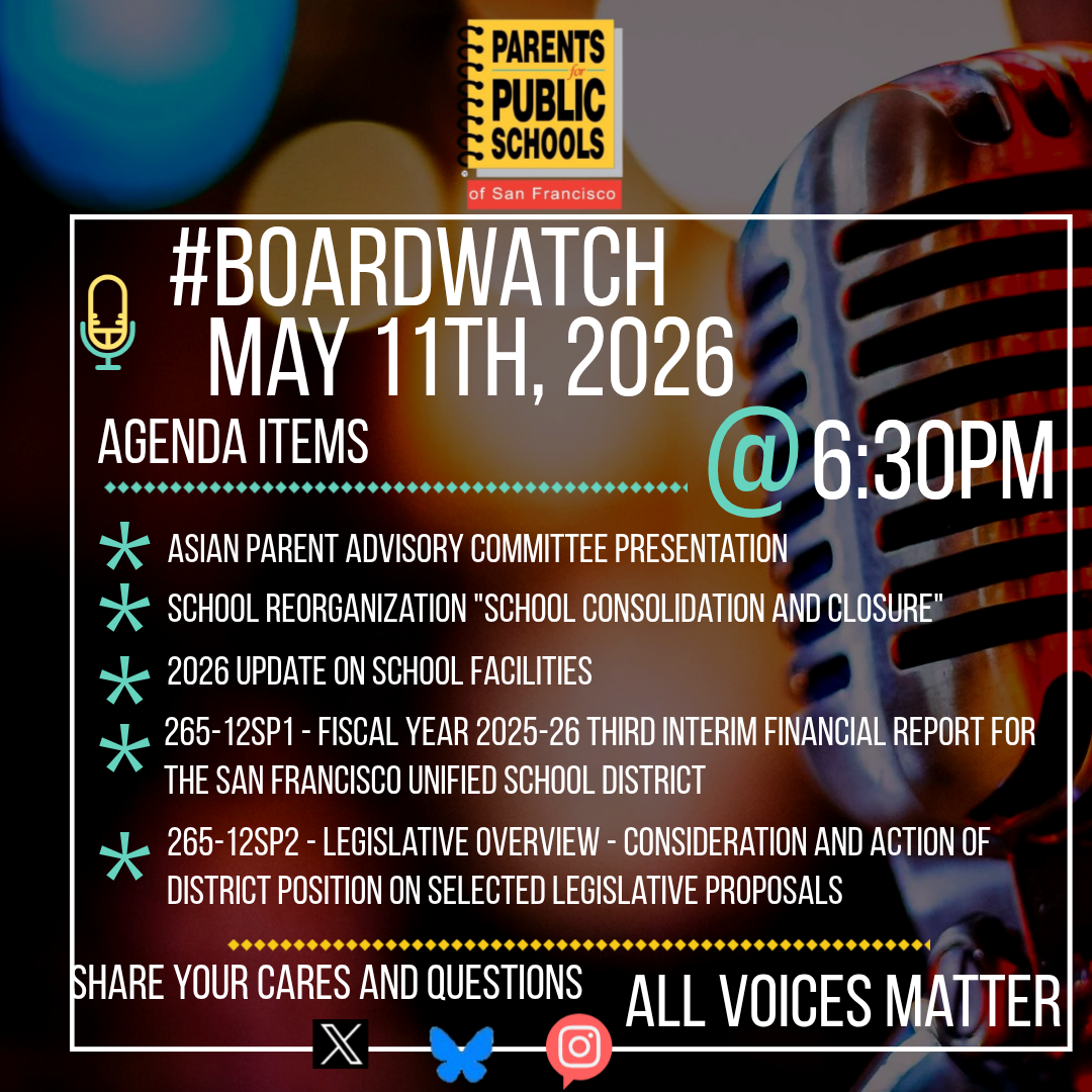 #BoardWatch SFUSD Board of Education General Meeting May 12th, 2026