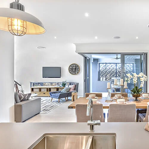 Home with wifi enabled lighting