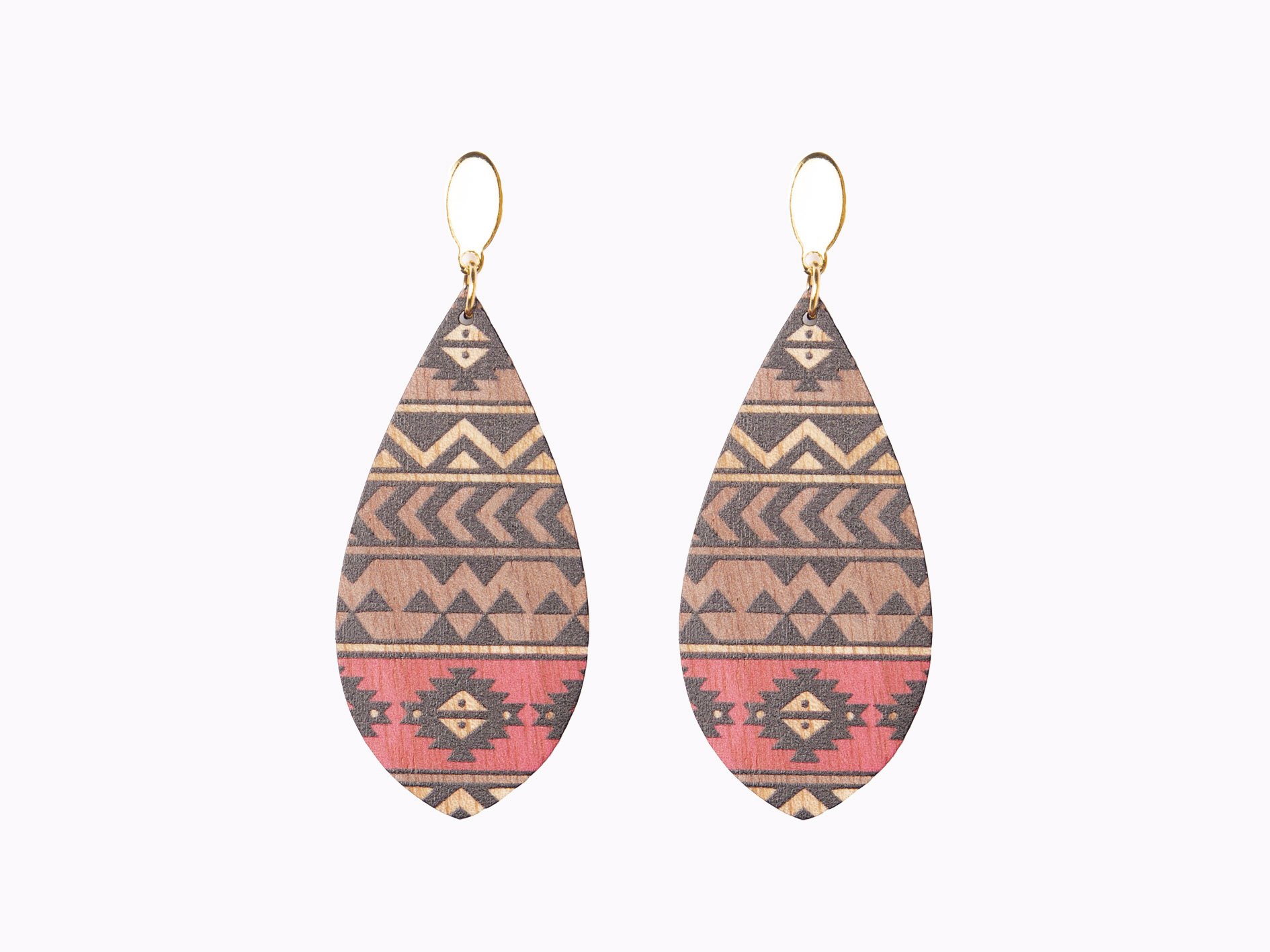Modern Tribal Magenta Earrings v3.jpg