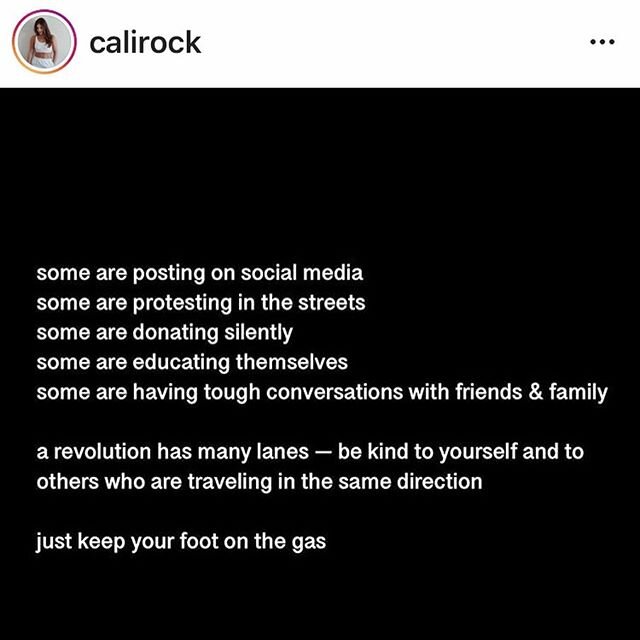 Over the last several weeks I've heard so many conversations from people about how one shows support around Black Lives Matter and the efforts to end systemic racism in our world. I have found myself quoting @calirock 's post over and over again. &qu