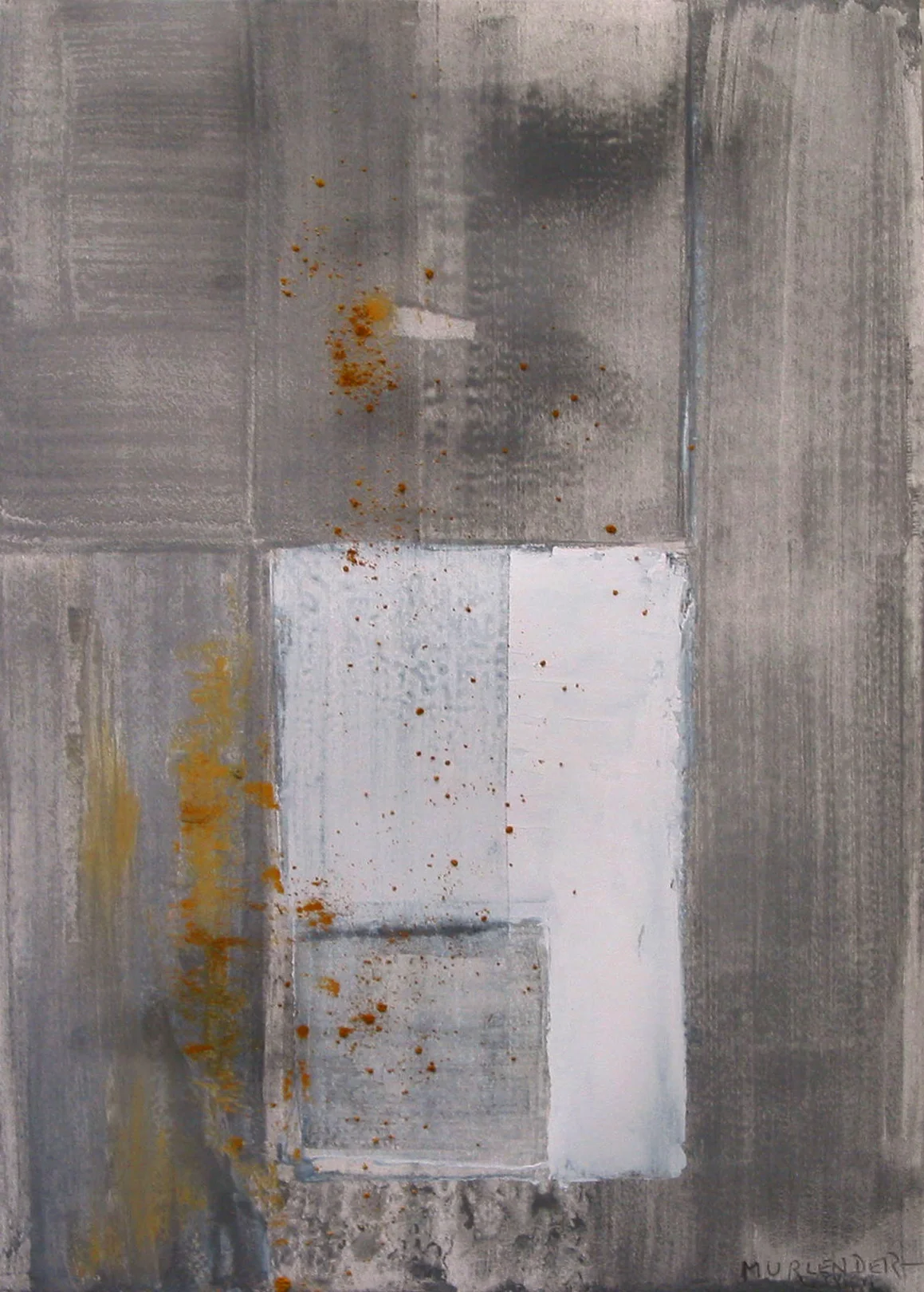 Ochre, 2005 acrylic, pygment on paper, 19x13"