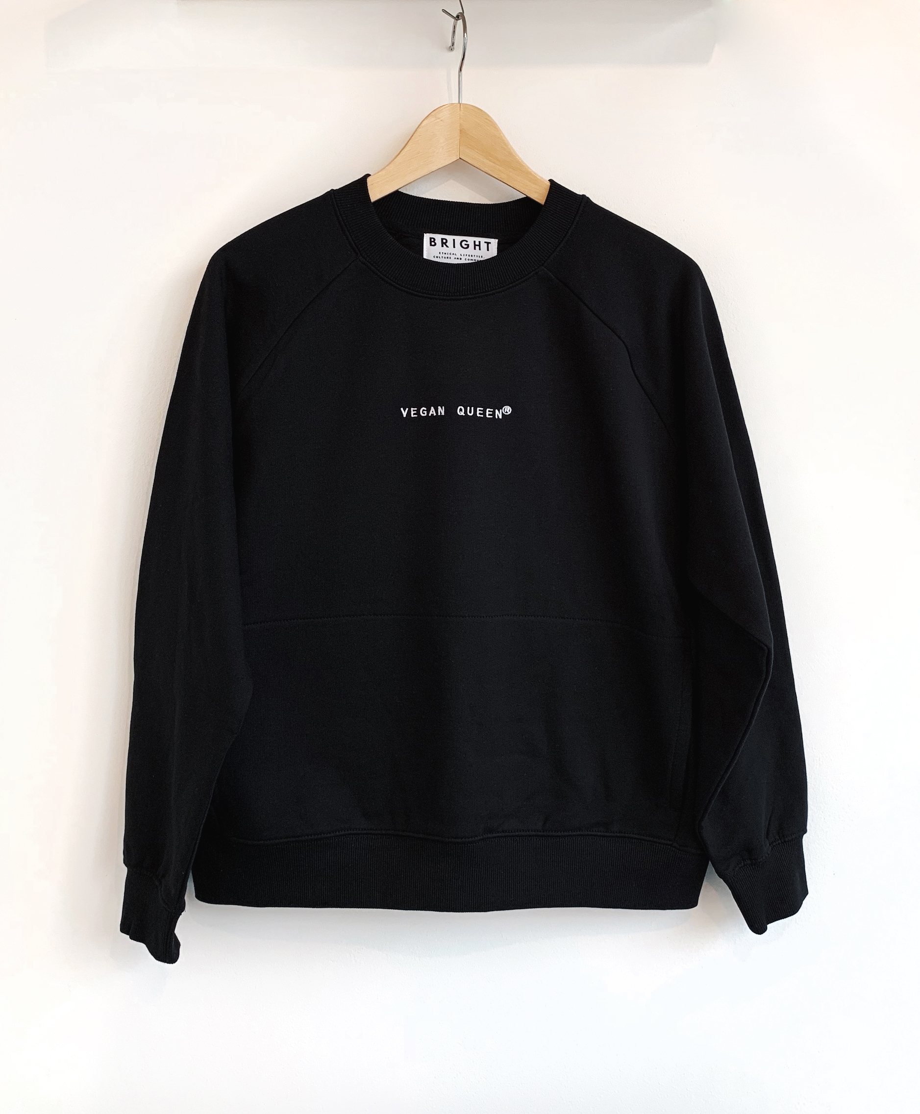 Vegan Queen Crewneck BLACK.jpeg