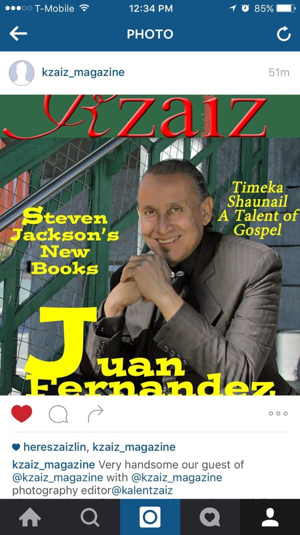 Juan Fernández - Instagram Screenshot Magazine cover