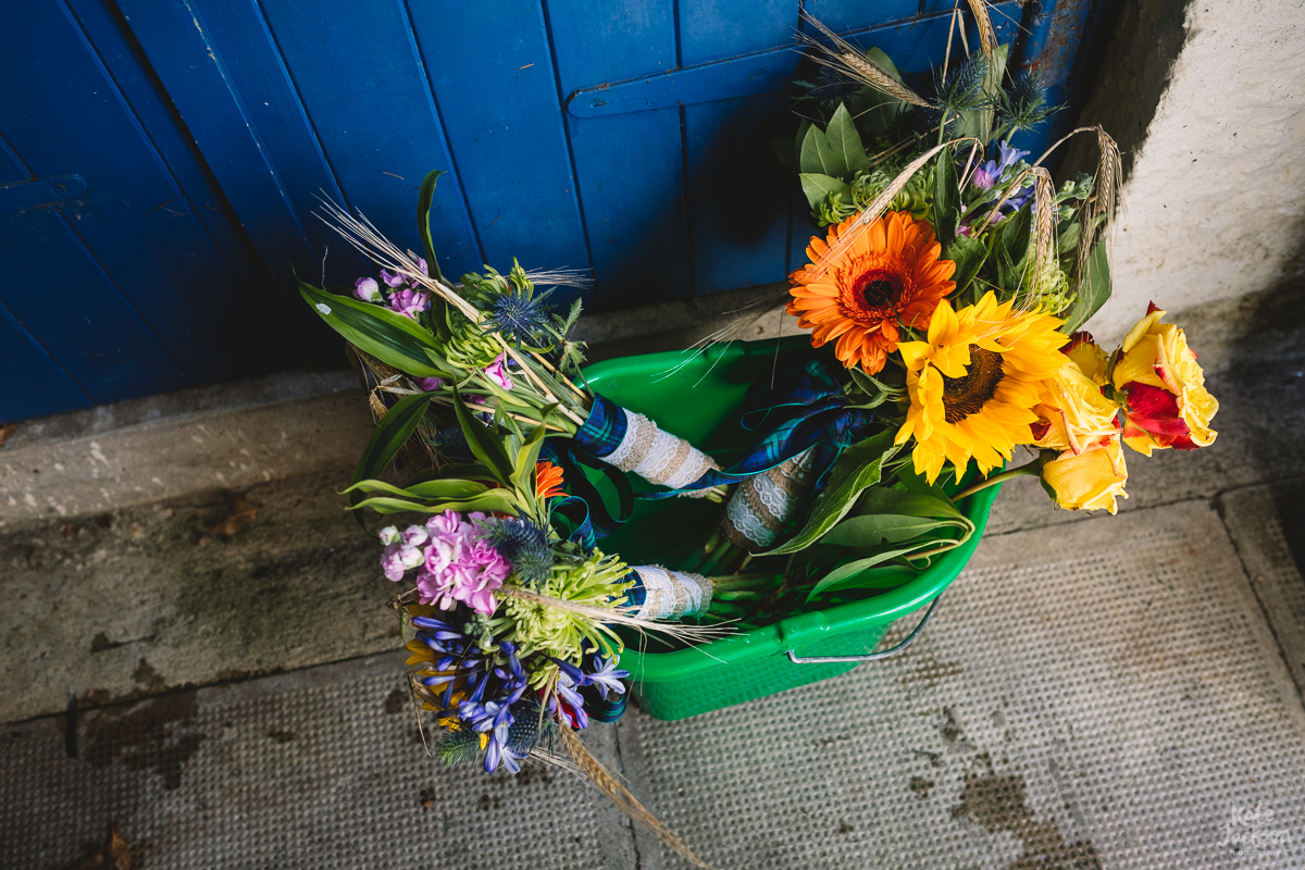 Fun and Colourful DIY Festival Summer Wedding Bouquet | Kate Jackson Photography 