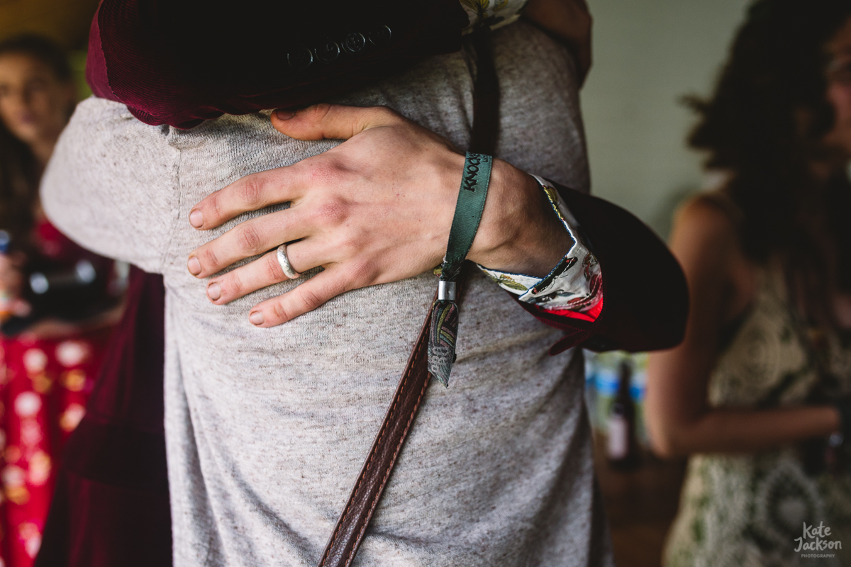 Homemade wedding rings at festival wedding in Scotland | Kate Jackson Photography