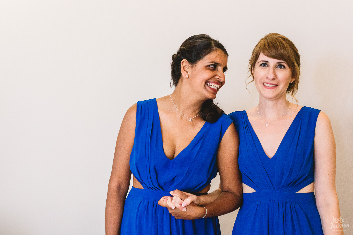 Electric Blue Bridesmaid dresses from ASOS for beach wedding in Skiathos