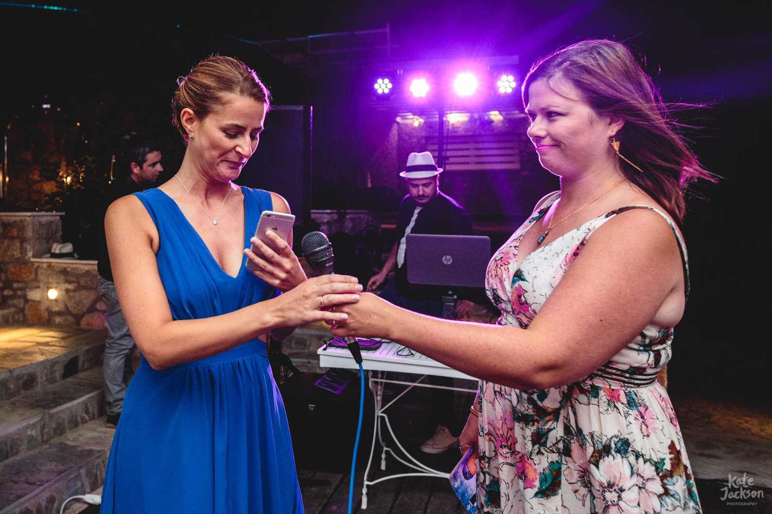 Fun wedding party photography at Kassandra Bay Resorts in Skiathos