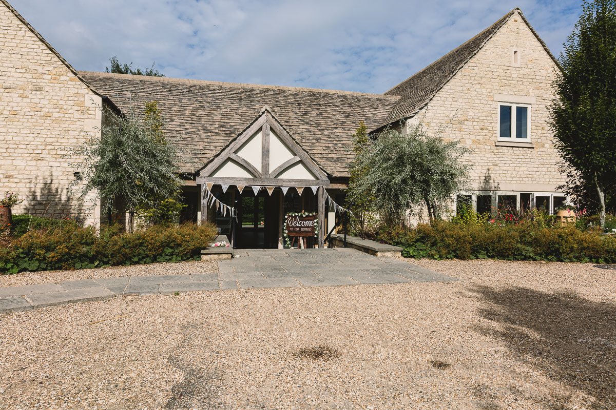 Exterior of Hyde Barn Wedding Venue