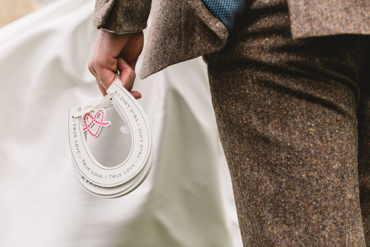 Horse Shoe Wedding Detail at Fun Hyde Barn Wedding