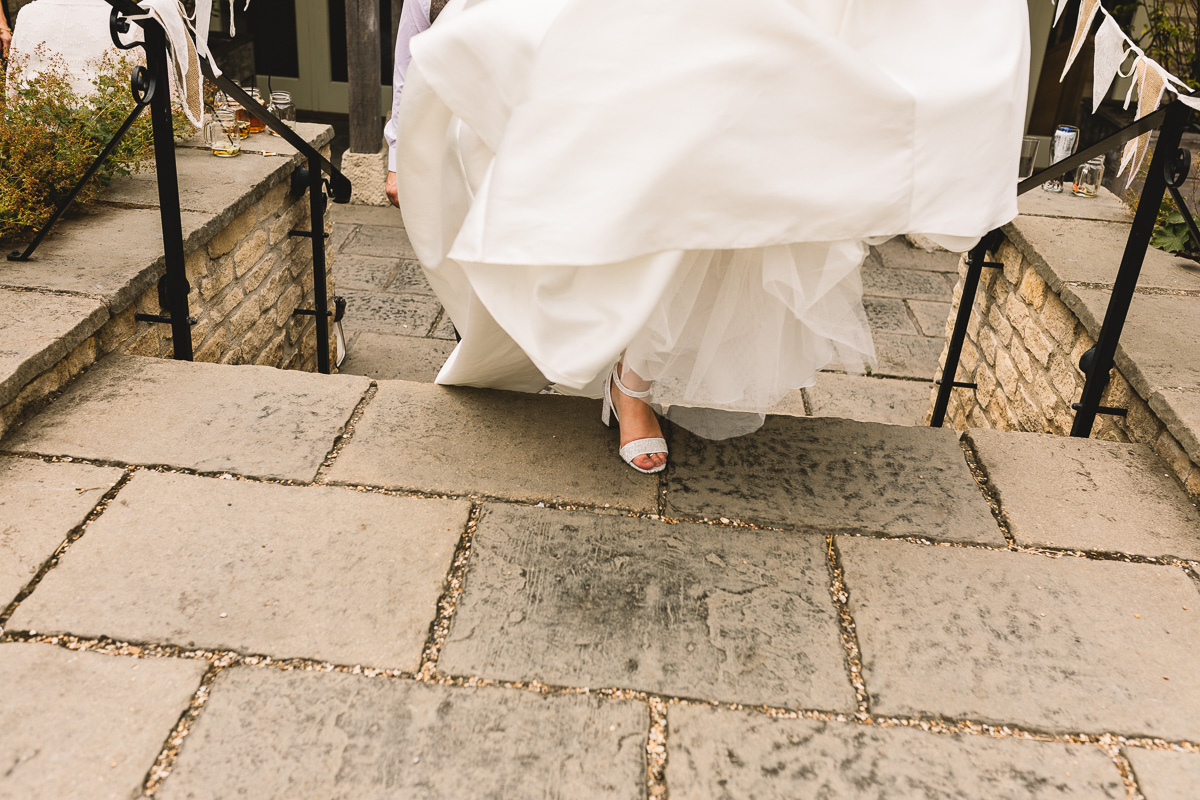 Glittery Wedding shoes at Hyde Barn Weddings