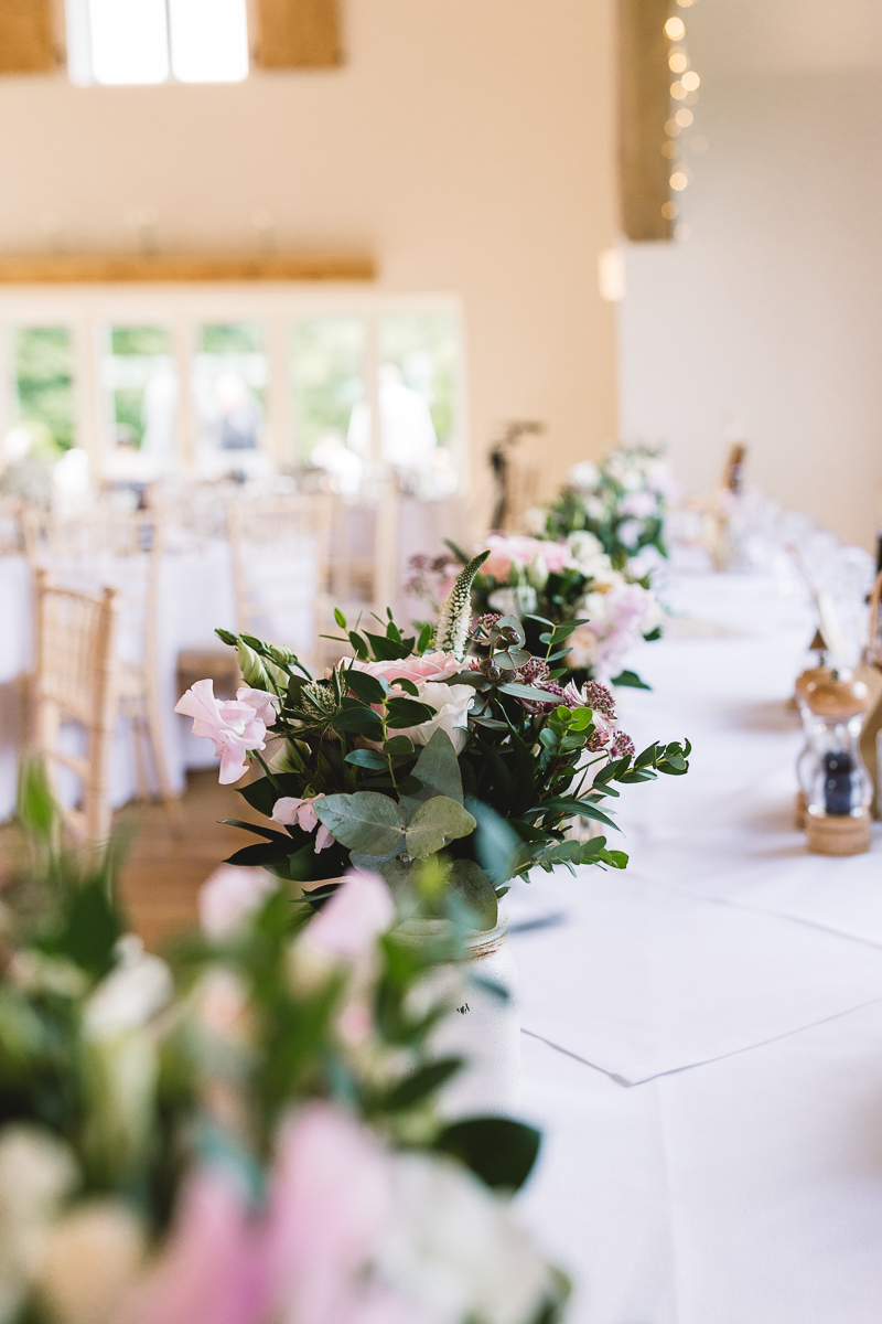 Hyde Barn Weddings Photo of Fun Summer Wedding Flowers on Tables