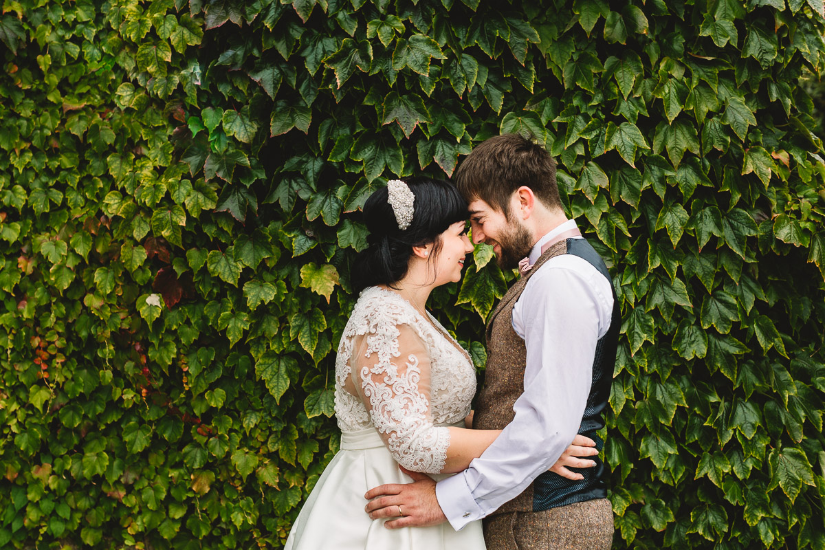 Natural couple portrait at Hyde Barn Weddings