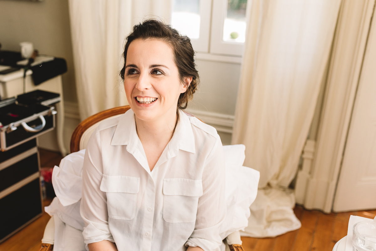 Fun bride at france destination wedding