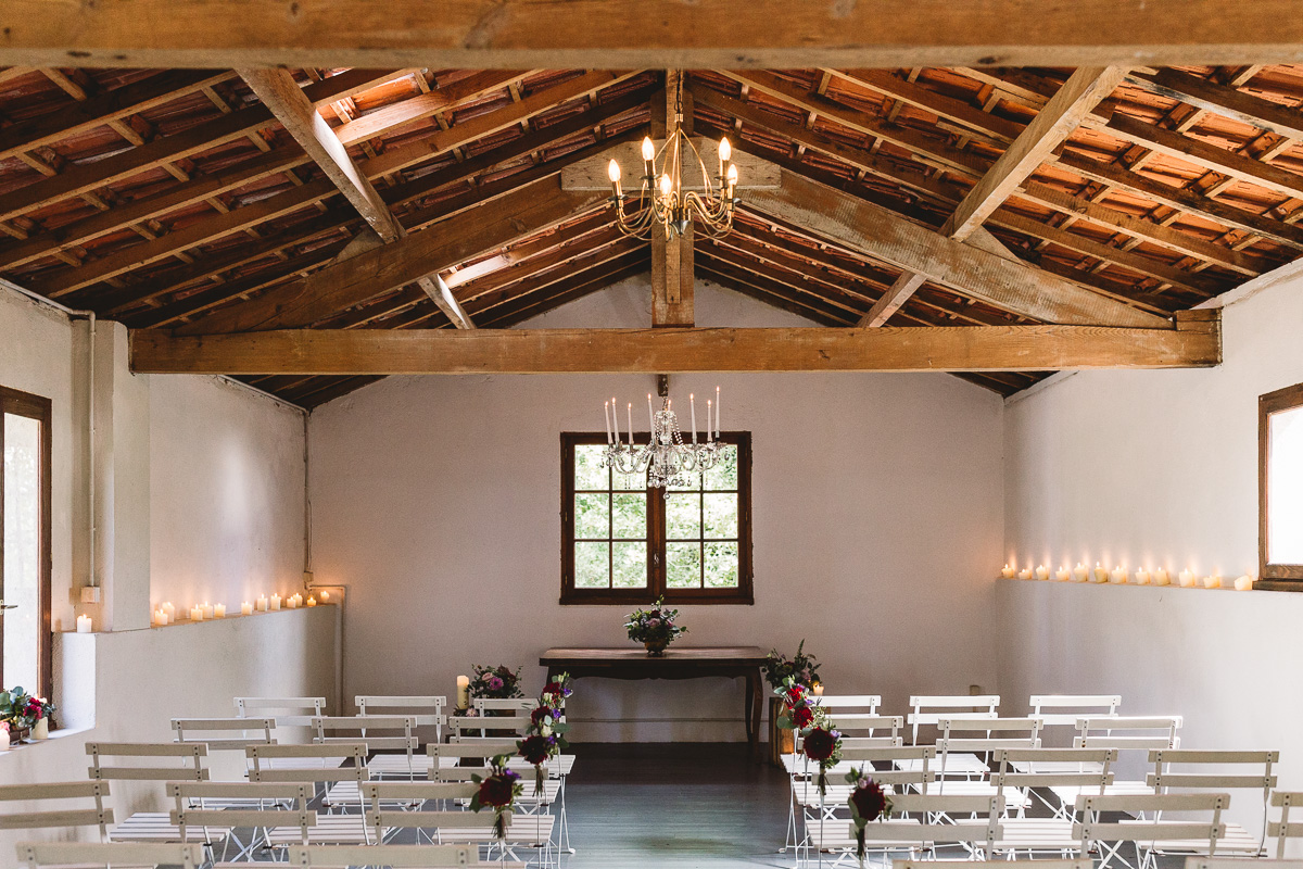 Rustic barn at france destination wedding