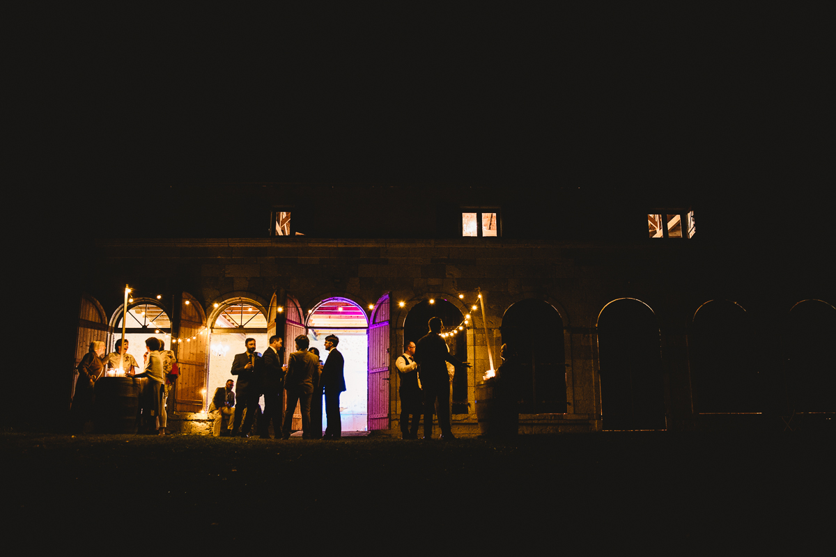 Fun party in the orangery at Chateau Lasfargues