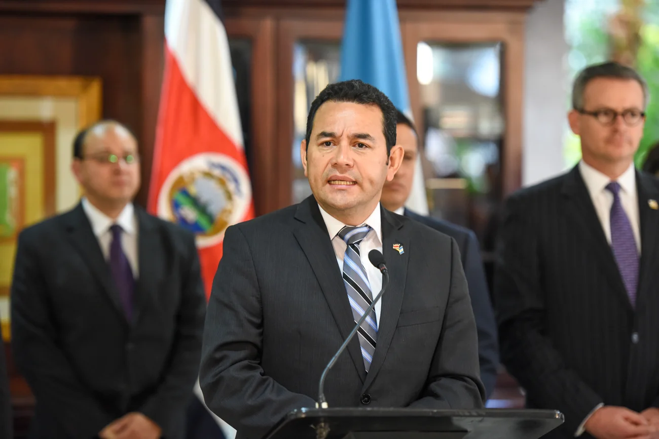 Photo of President Morales (Alberto Font/Tico Times)