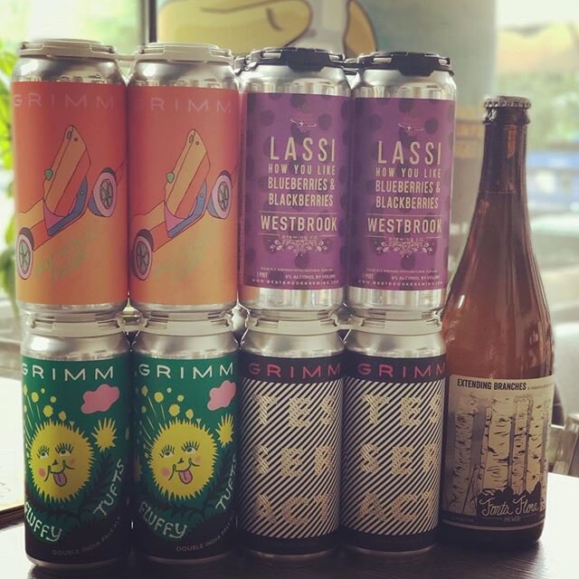 New pickups for the weekend!
.
&gt;&gt;@grimmales
~~ Butterfly Doors Double NEIPA DDH w/ El Dorado, Citra, &amp; Cashmere hops
~~ Fluffy Tufts Double NEIPA DDH w/ Mosaic, Sabro, &amp; Motueka hops
~~ Tesseract Double NEIPA DDH w/ Mosaic, Falconer&rsq