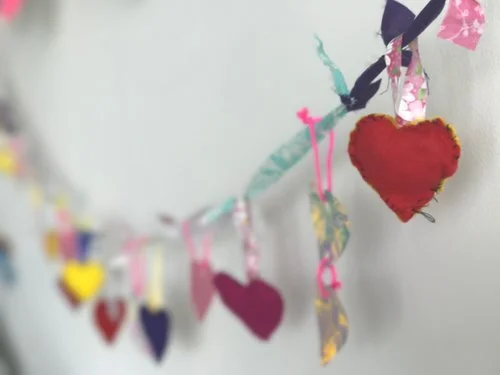 Fabric Heart Garland
