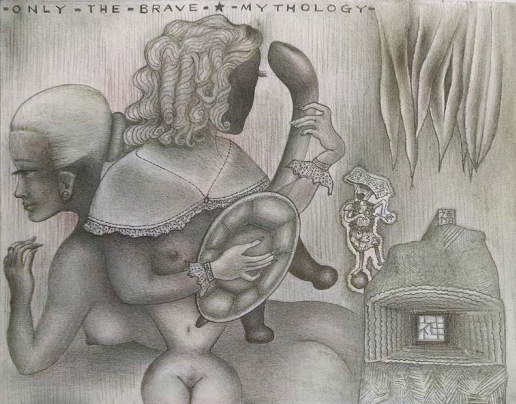  E’wao Kagoshima Only the Brave Mythology, 2009 graphite on paper 11 x 14 inches 