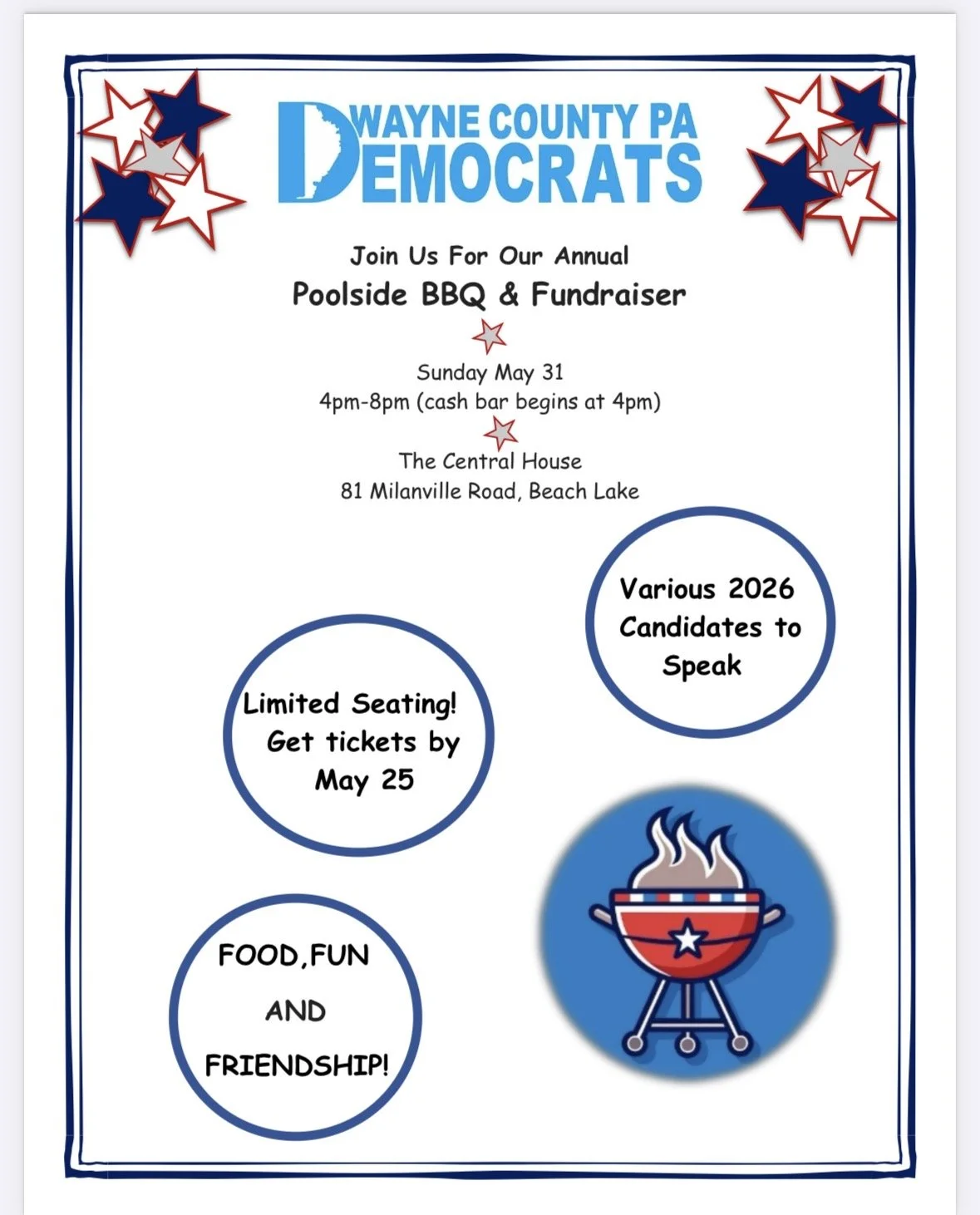 Poolside BBQ &amp; Fundraiser