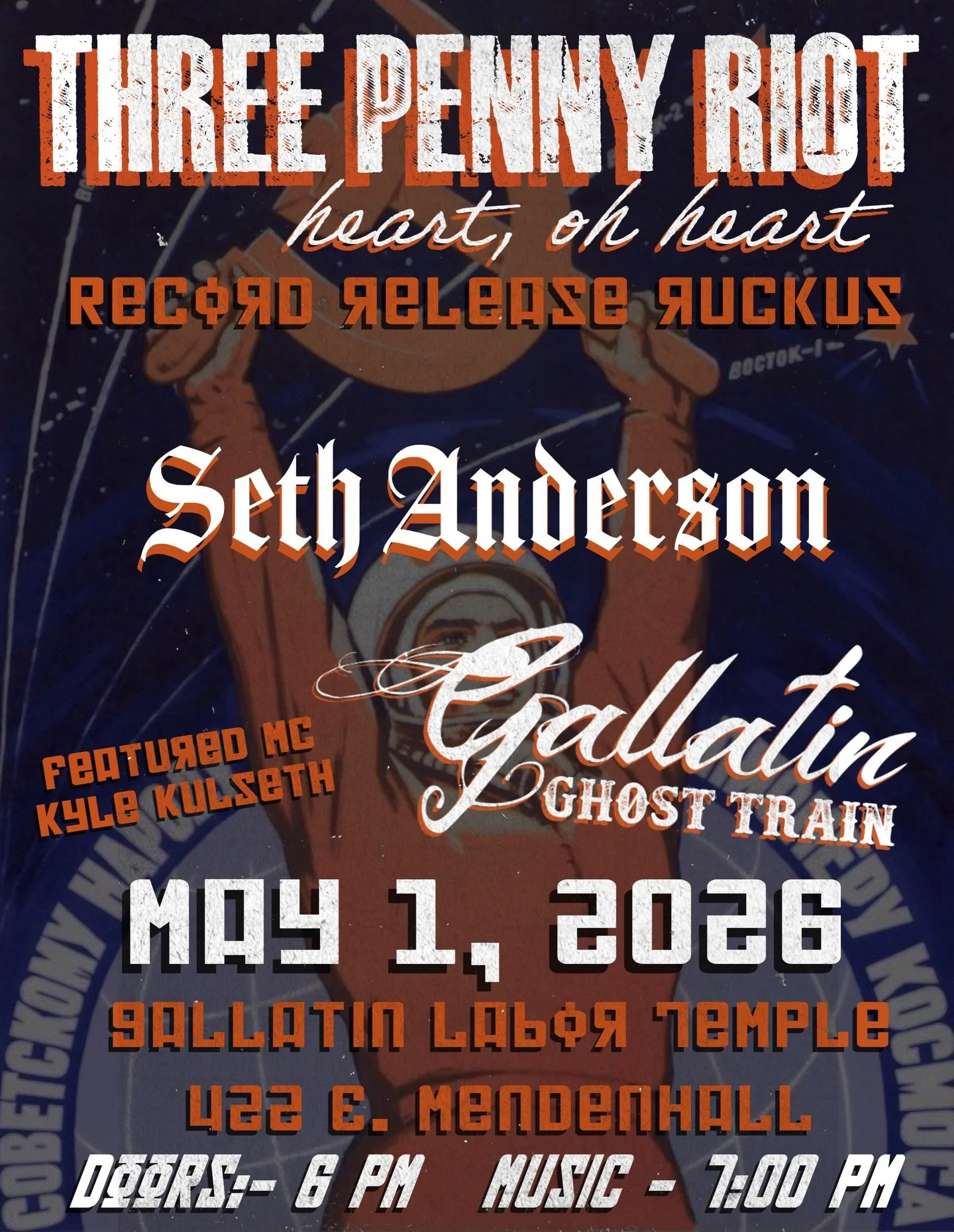 Bozeman, MT @ Gallatin Labor Temple: 3 Penny Riot ALBUM RELEASE SHOW