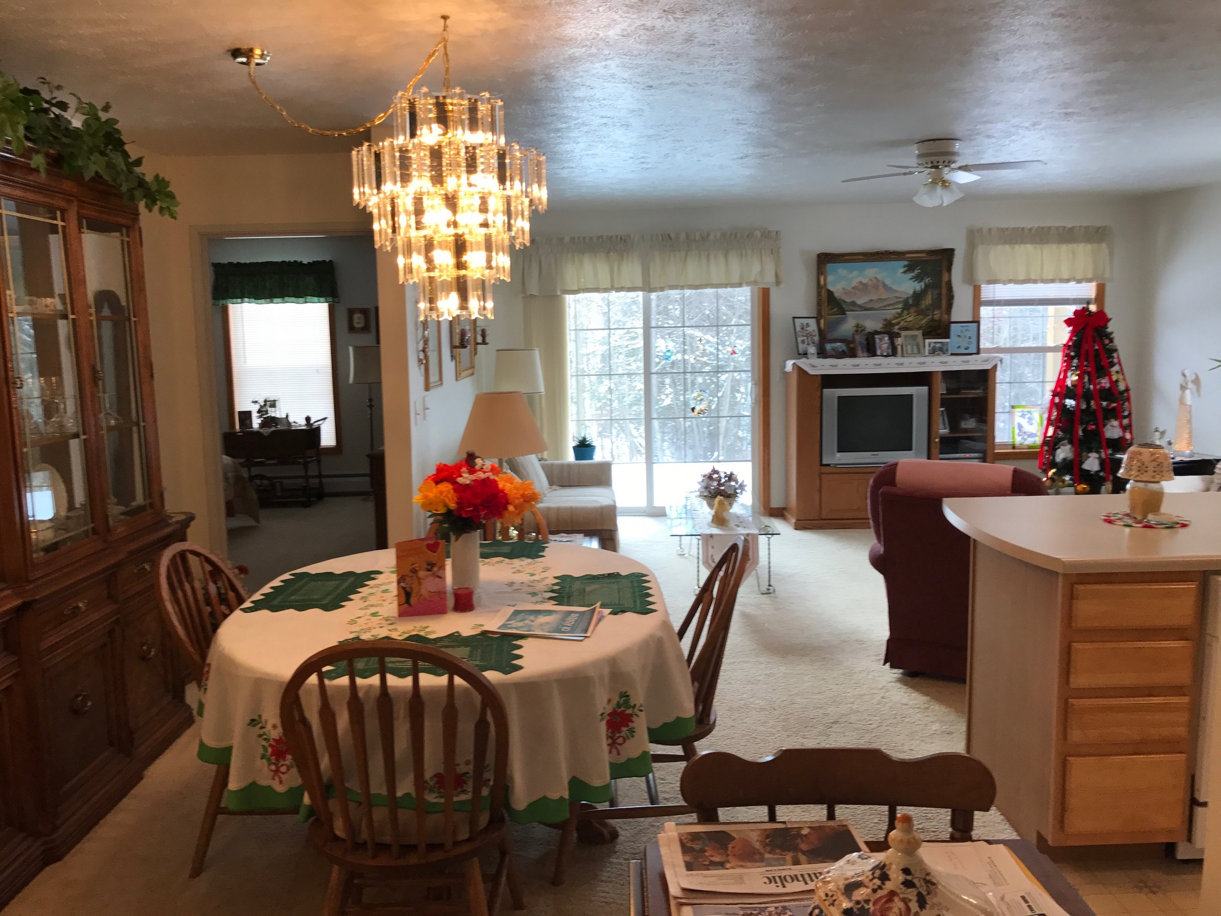 Kitchen & living room areas