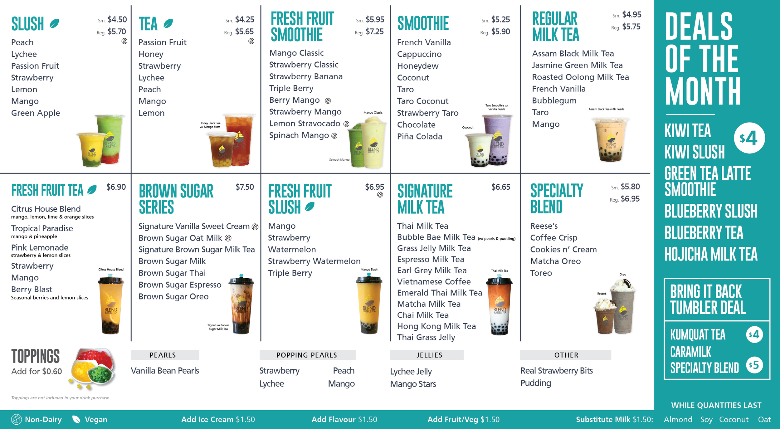 Menu — Blend Bubble Tea