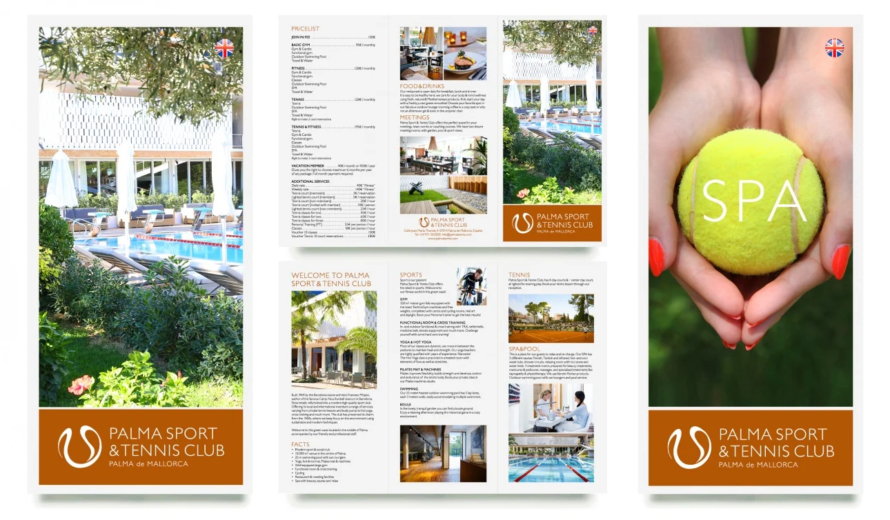  Design of PALMA SPORT &amp; TENNIS CLUB Logotype &amp; graphic manual, 2015–2016 