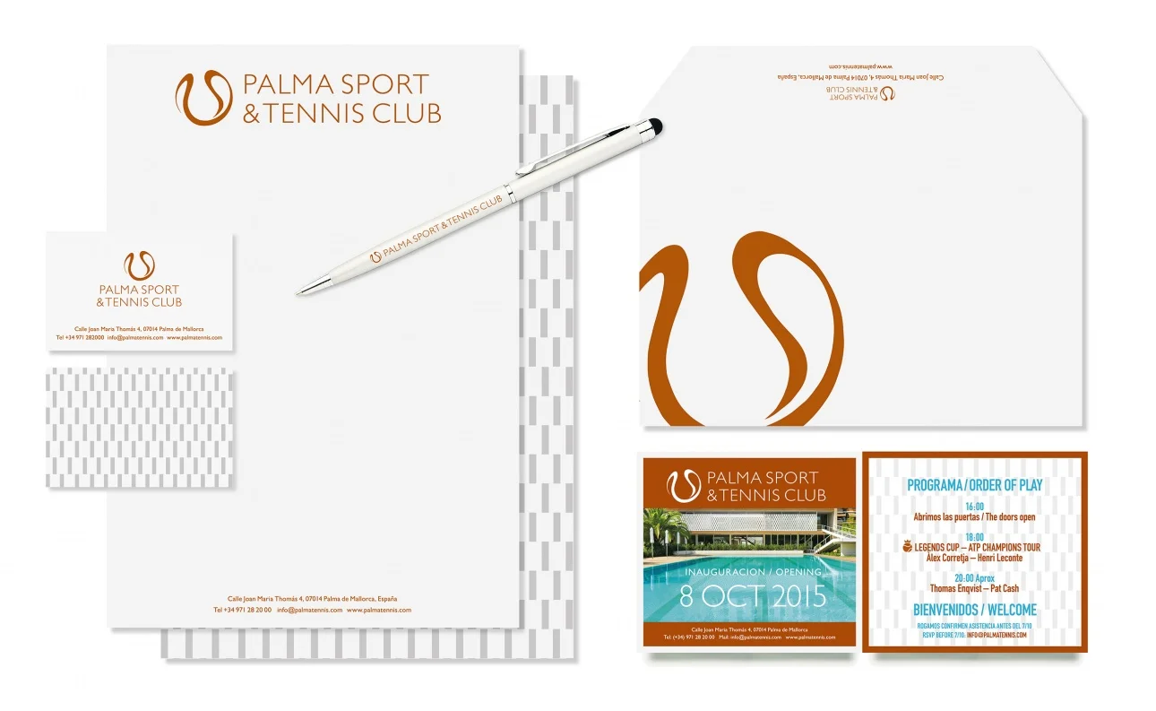  Design of PALMA SPORT &amp; TENNIS CLUB Logotype &amp; graphic manual, 2015–2016.&nbsp; 