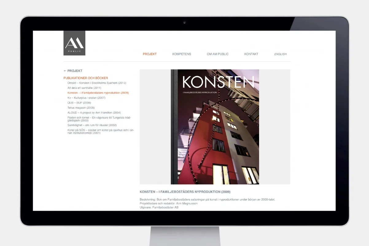  AM PUBLIC  Design of webbsite AM PUBLIC (2016). 