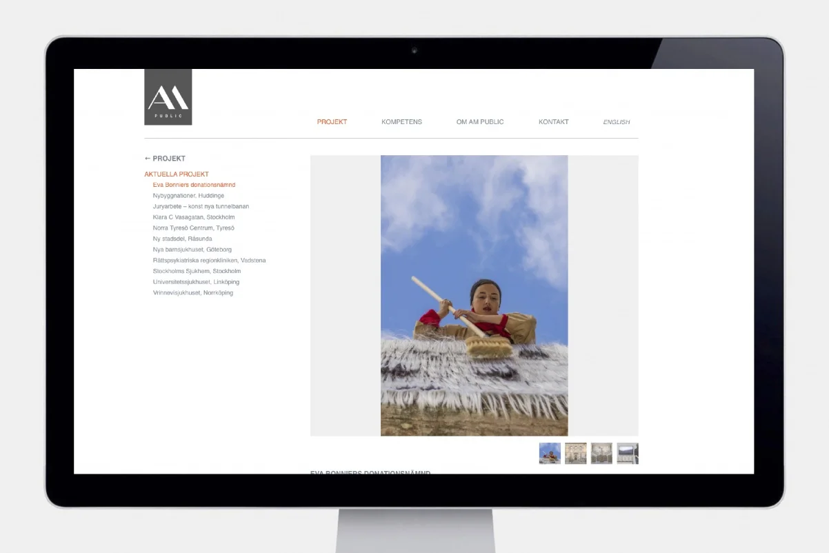  AM PUBLIC  Design of webbsite AM PUBLIC (2016). 