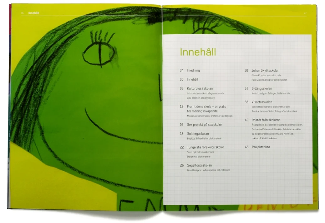  Logotype and graphic design of the publication ”Kulturplus i skolan” 