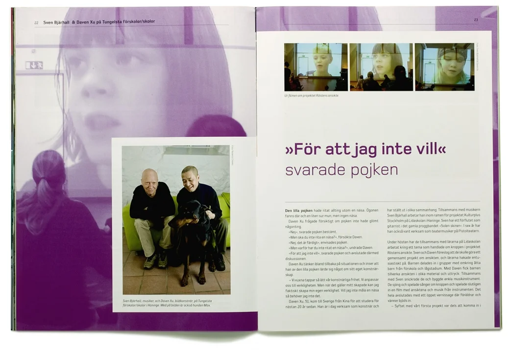  Logotype and graphic design of the publication ”Kulturplus i skolan” 