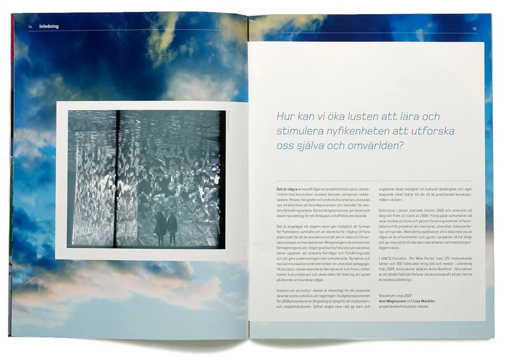  Logotype and graphic design of the publication ”Kulturplus i skolan” 