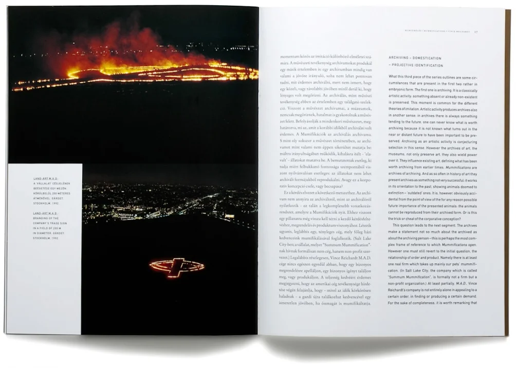  Graphic Design of the art catalog MUMMIFICATIONS by Vince Reichardt 