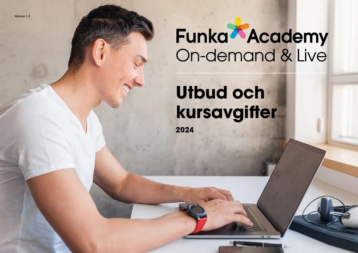  Info folder Funka Academy Utbud och kursavgifter 2024. 