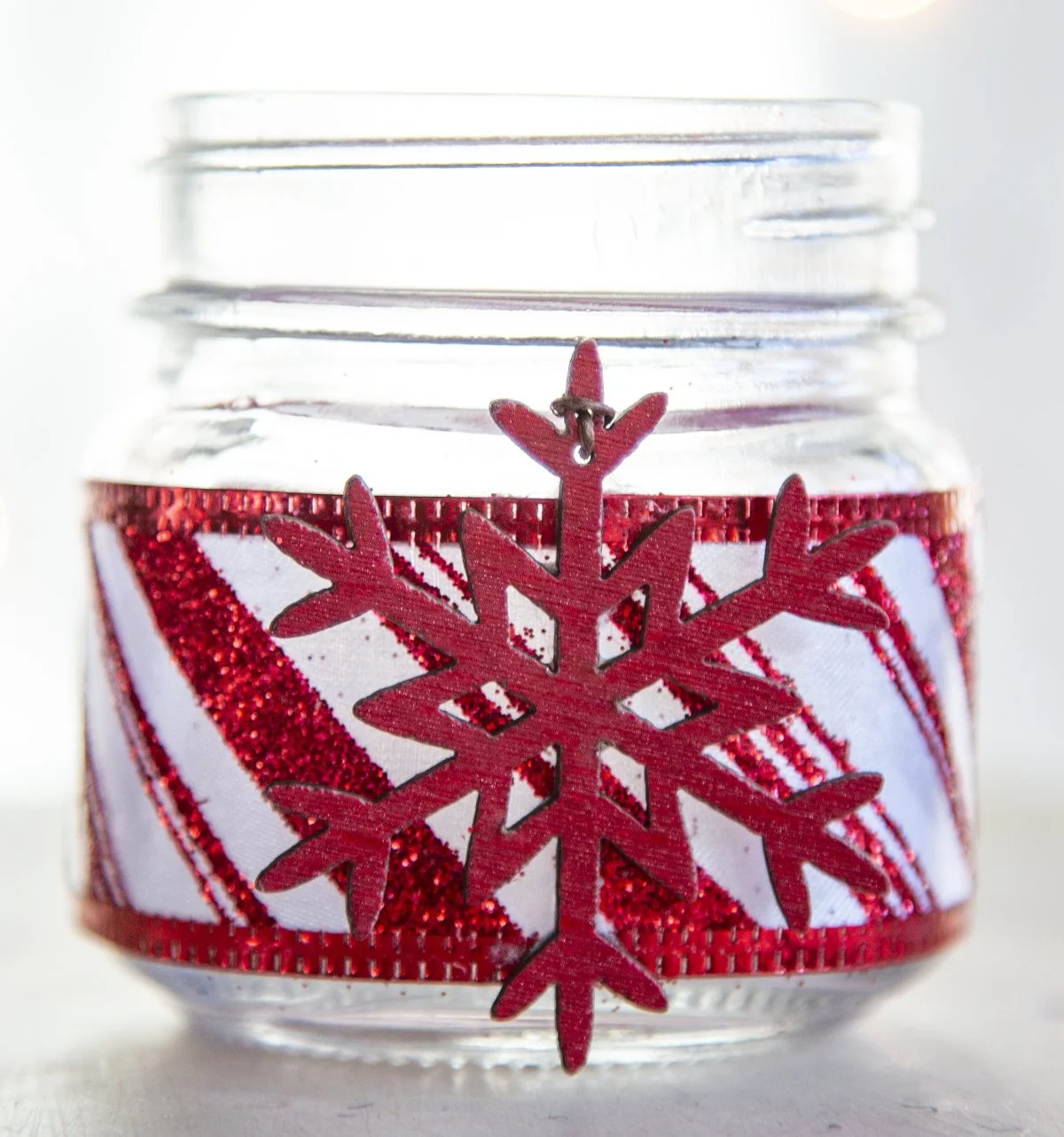 Red peppermint snowflake tealight votive.jpg