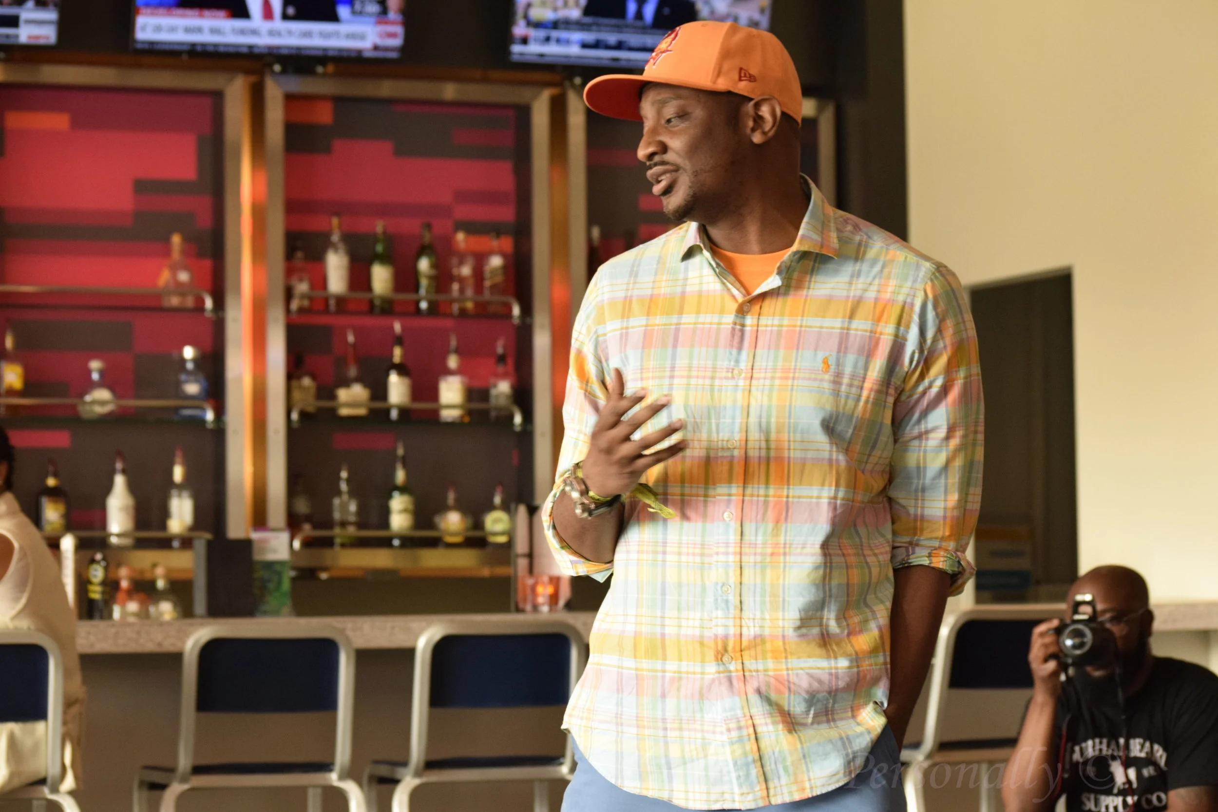 Poet DS Will speaks an original piece during intermission. 