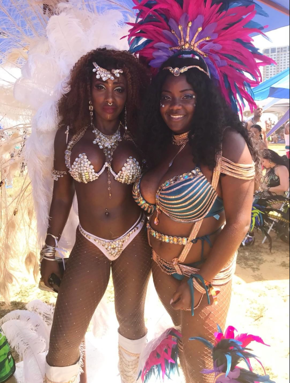  Right:Follower, @ heyyychanelle  celebrating Carnival in Trinidad 😍 