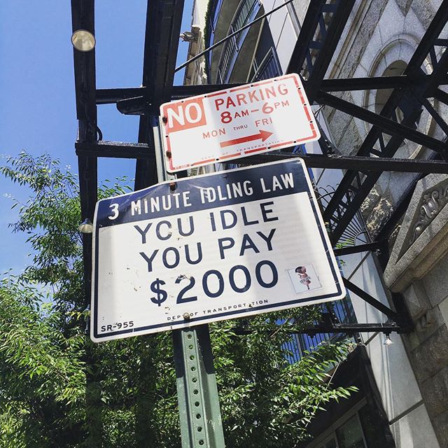 The reason New Yorkers are SO busy ALL the time #idlinglaw #mustkeepmoving #notimetostop #newyork #streetsofnewyork #newyork_instagram